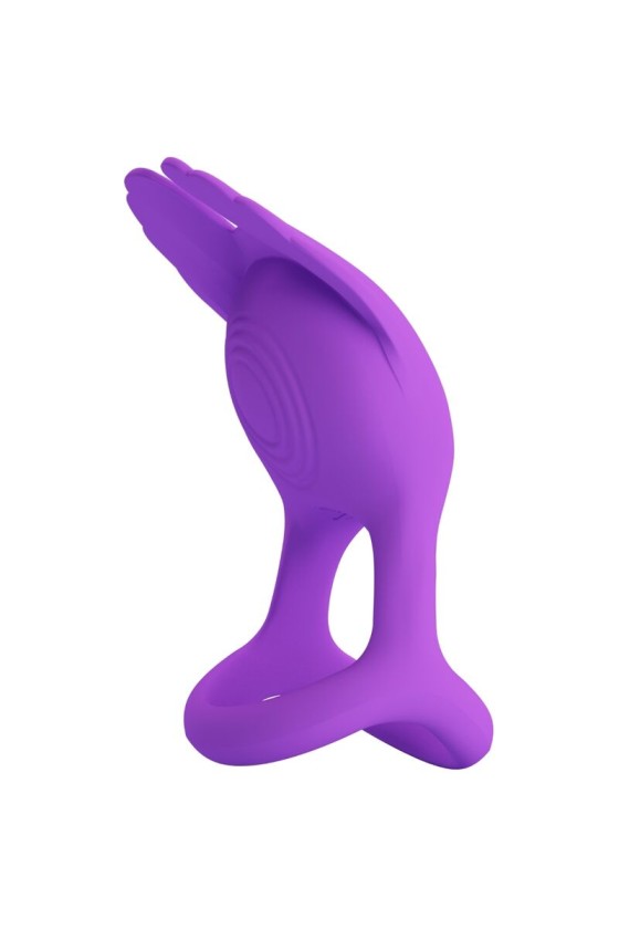 PRETTY LOVE - ANNEAU PÉNIS VIBRANT 7 VIBRATIONS SILICONE VIOLET