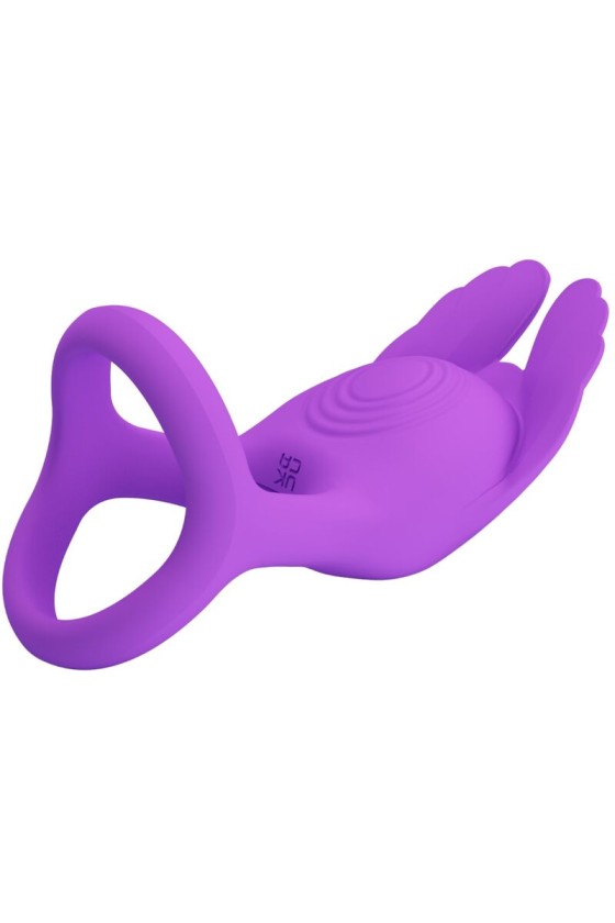 PRETTY LOVE - ANNEAU PÉNIS VIBRANT 7 VIBRATIONS SILICONE VIOLET