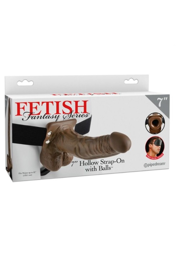 FETISH FANTASY SERIES - SERIE 7 STRAP-ON HUECO CON BOLAS