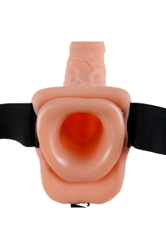 FETISH FANTASY SERIES - 9 HOHL STRAP-ON MIT BLLEN 22,9 CM FLEISCH