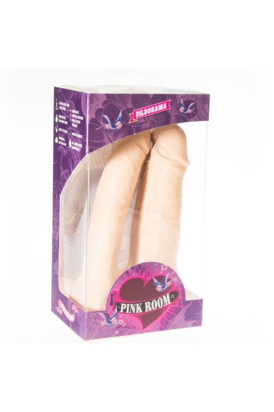 HABITACIÓN ROSA - ARTHUS DILDO DOBLE REALISTA CARNE 17CM/15.5CM