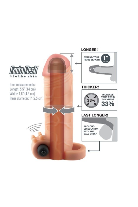 FANTASY X- TENSIONS - VIBRADOR REAL FEEL 1 EXTENSIÓN