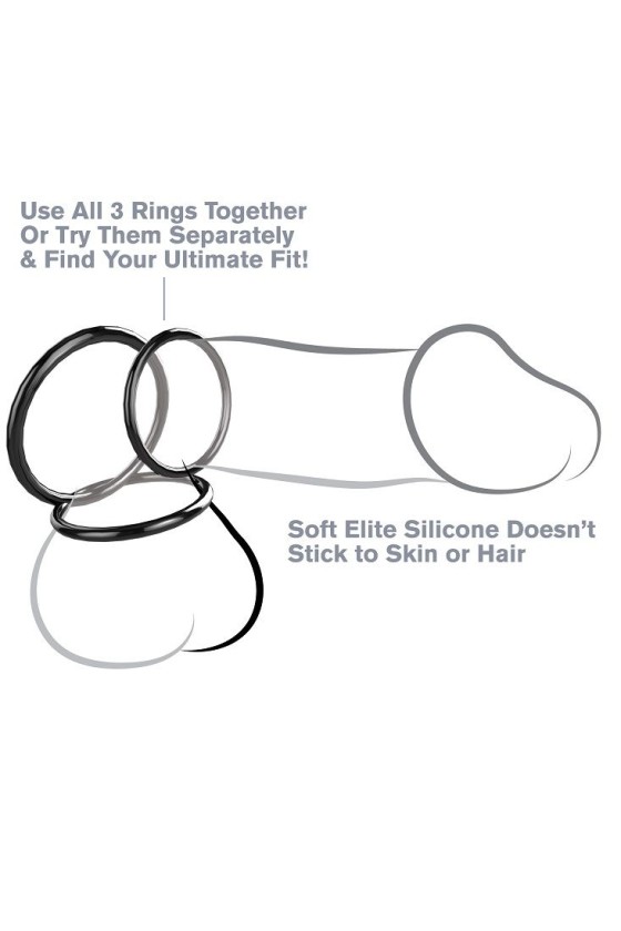 FANTASY C-RINGZ - SET 3 ANELLI STAMINA IN SILICONE