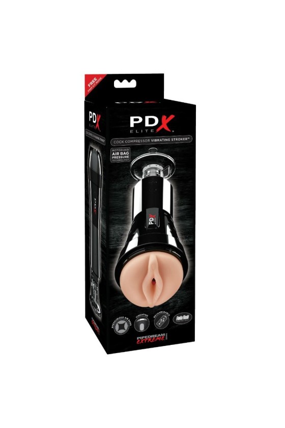 PDX ELITE - STROKER VIBRADOR CON COMPRESOR DE POLLA