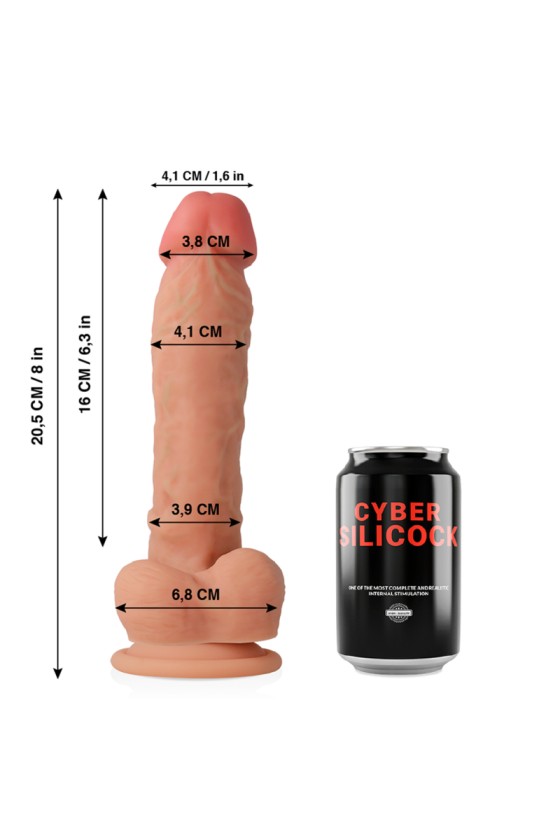 CYBER SILICOCK - ULTRA REALISTIC SOFT LIQUID SILICONE DONG 20.5CM