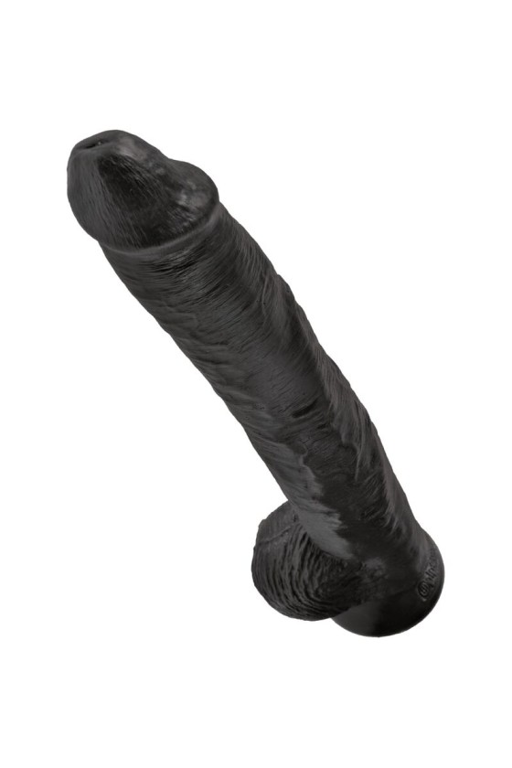 KING COCK - PENE REALISTA CON BOLAS 30,5 CM NEGRO