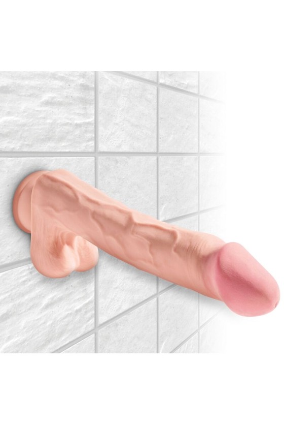 KING COCK - PENE REALISTA CON BOLAS 3D 24,8 CM LIGERO