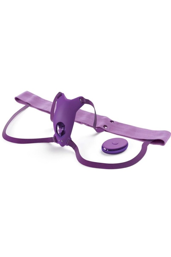 FANTASY FOR HER - BUTTERFLY HARNESS, VIBRATING RECHARGEABLE  REMOTE CONTROL PURPLE