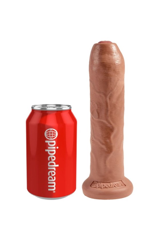 KING COCK - PENE REALISTA SIN CORTAR 17,8 CM CARAMELO