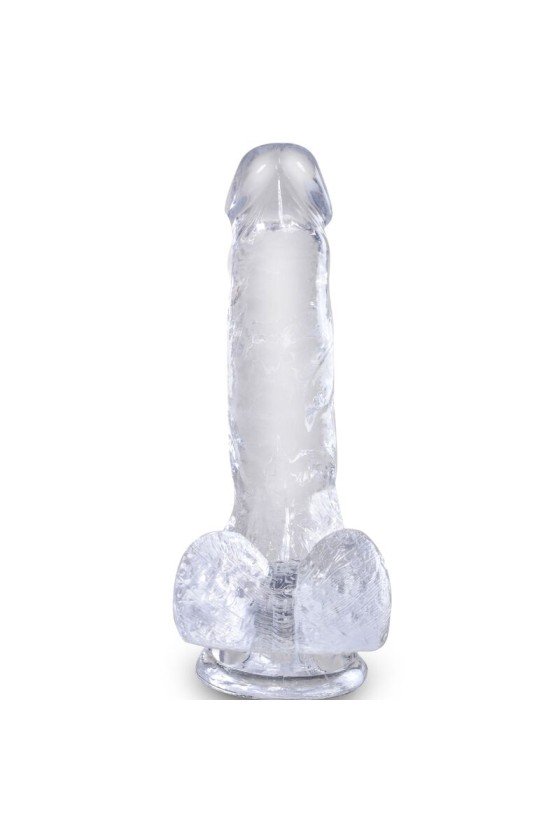 KING COCK - CLEAR REALISTIC PENIS WITH BALLS 13.5 CM TRANSPARENT