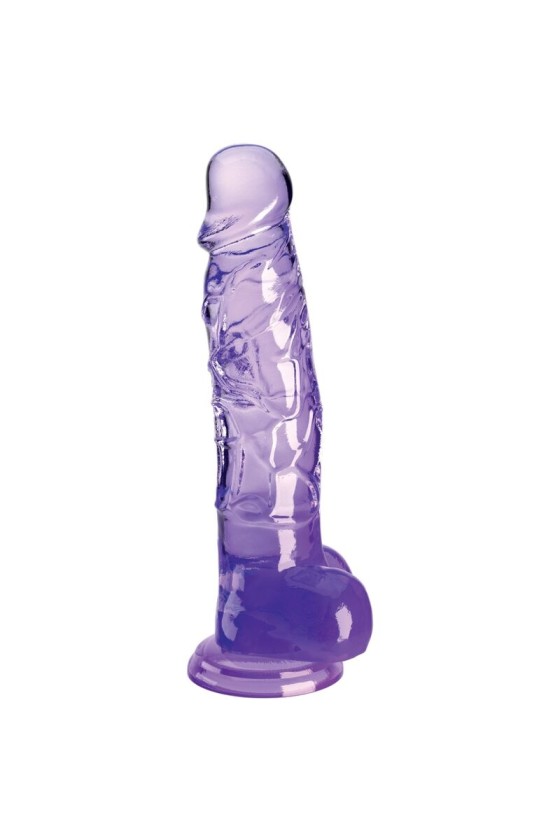 KING COCK - CLEAR REALISTISCHER PENIS MIT KUGELN 16.5 CM LILA