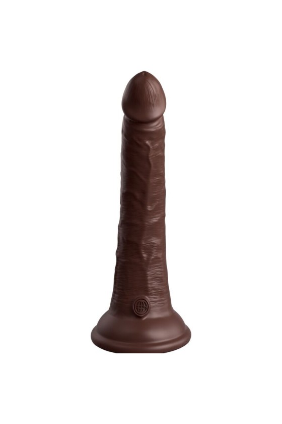 KING COCK - DILDO ELITE REALISTICO DE SILICONA 17,8 CM MARRÓN