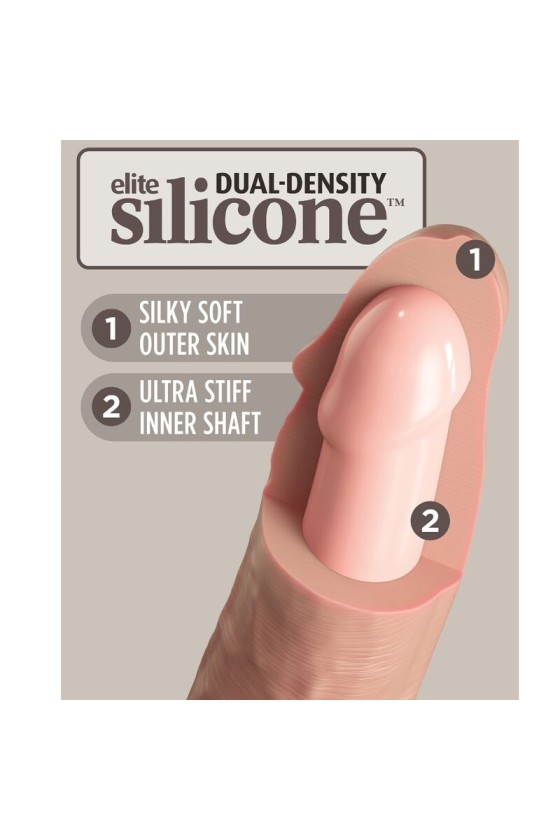 KING COCK - ELITE REALISTIC DILDO VIBRANDO SILICONE 15,2 CM