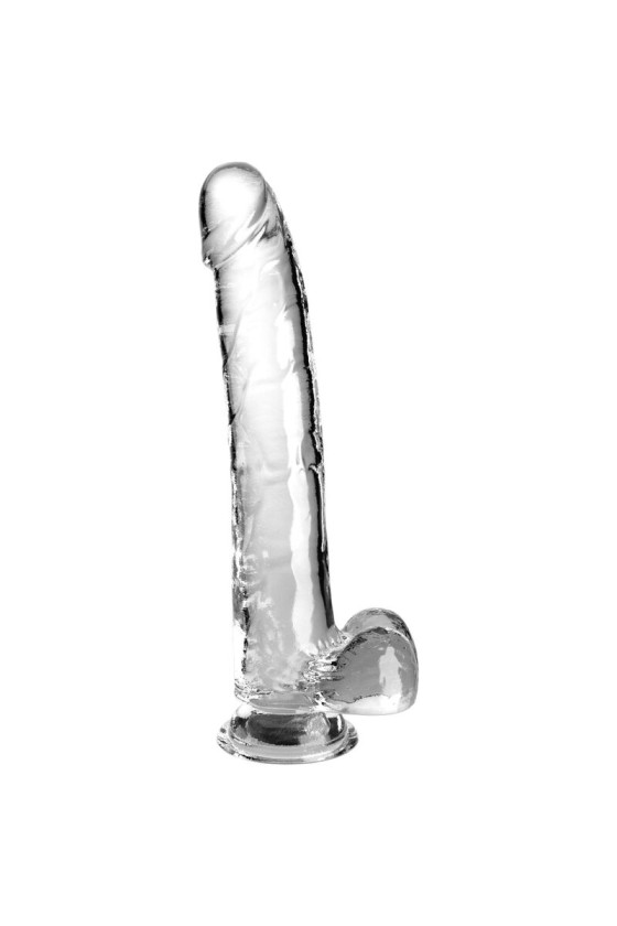 KING COCK - CLEAR DILDO CON TESTICOLI 24.8 CM TRASPARENTE