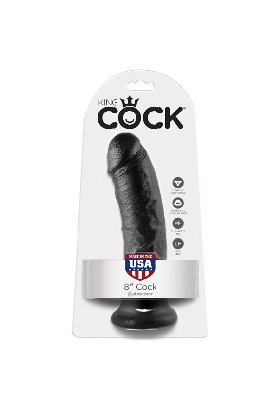 KING COCK - 8 DILDO BLACK 20.3 CM