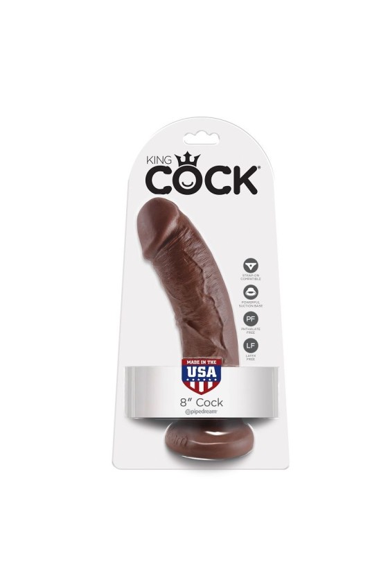 KING COCK - 8 DILDO BROWN 20.3 CM