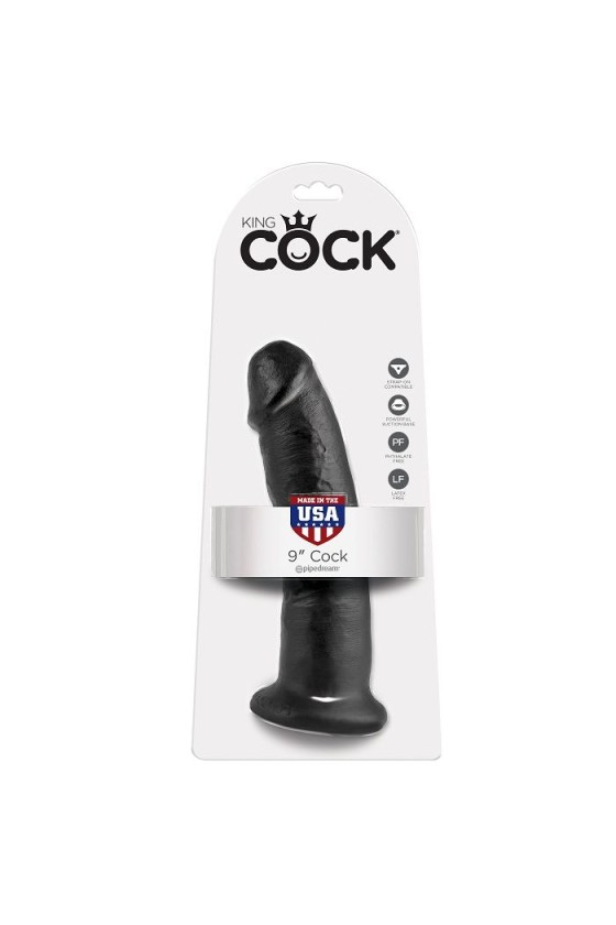 KING COCK - 9 DILDO BLACK 22.9 CM