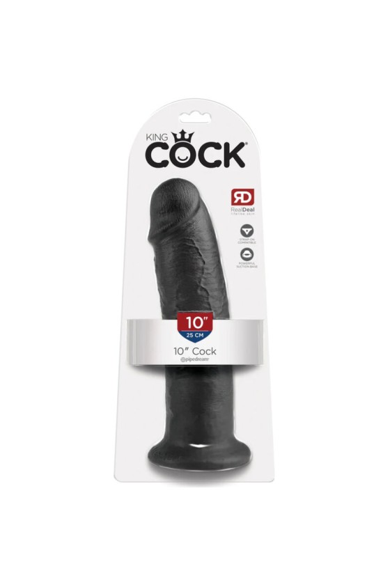 KING COCK - 10 DILDO NEGRO 25 CM