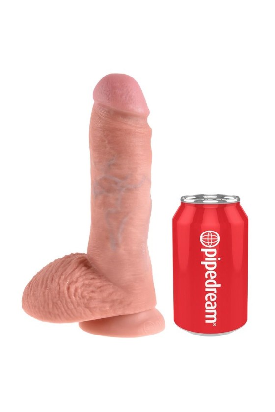 KING COCK - 8 DILDO CARNE COM BOLAS 20,3 CM