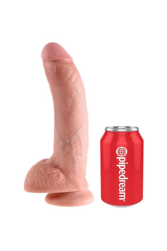 KING COCK - 9 DILDO CARNE CON BOLAS 22,9 CM