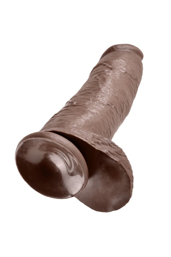 KING COCK - 12 DILDO BROWN WITH BALLS 30.48 CM