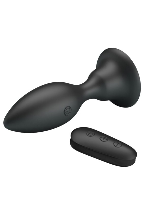 MR PLAY - ANAL PLUG WITH VIBRATION BLACK REMOTE CONTROL