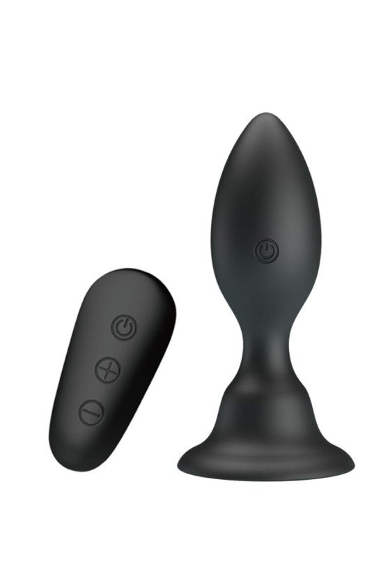 MR PLAY - ANALSTECKER MIT VIBRATION, SCHWARZE FERNBEDIENUNG