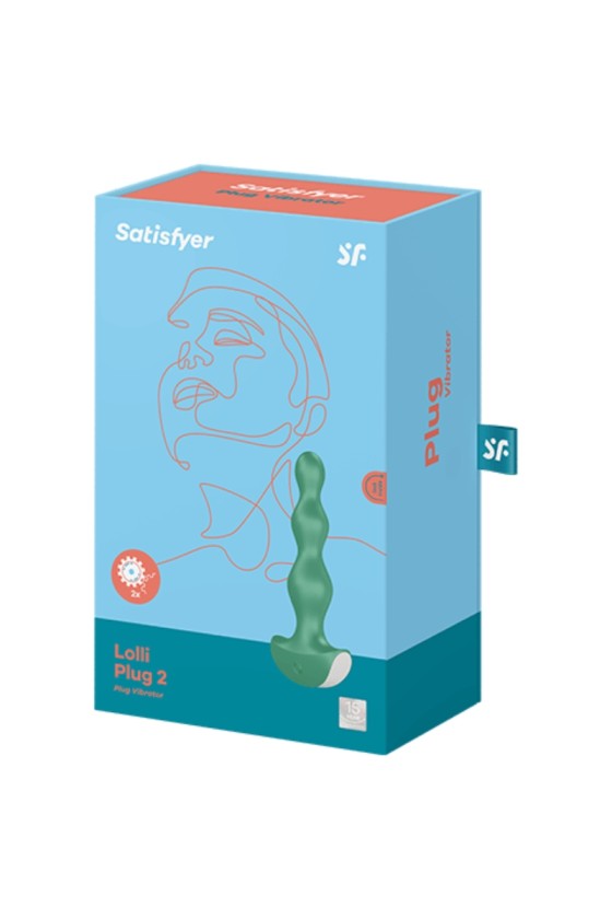 SATISFYER LOLLI PLUG 2 PLUG VIBRATOR - GREEN