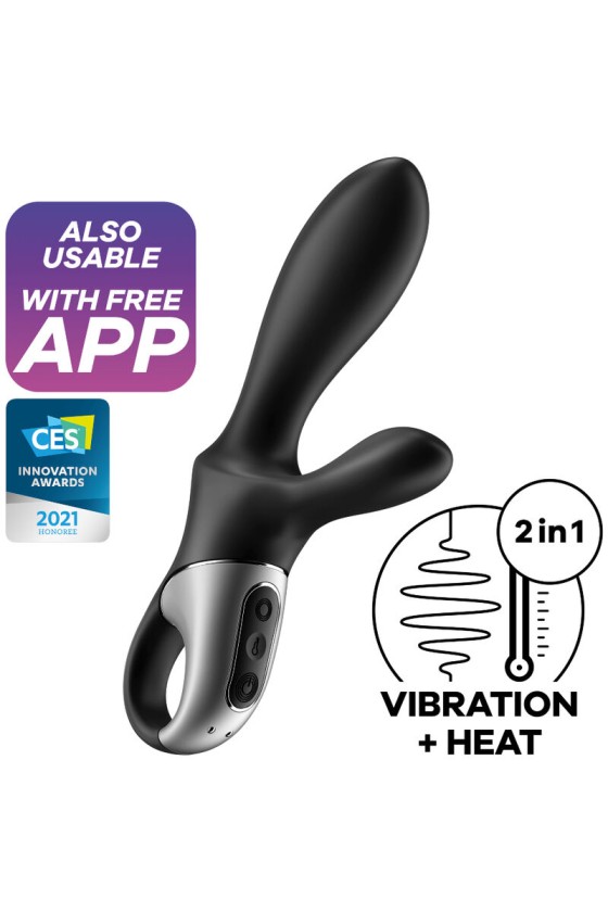 SATISFYER - APP VIBRADOR ANAL HEAT CLIMAX+ NEGRO