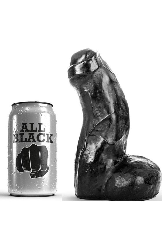 ALL BLACK - DONG RÉALISTE NOIR 17 CM