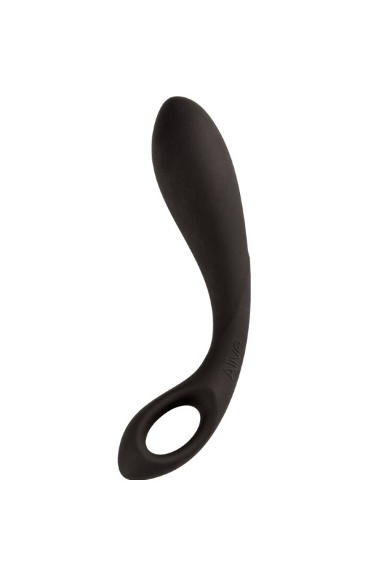 ALIVE - MASSEUR ANAL COEUR NOIR 15 CM