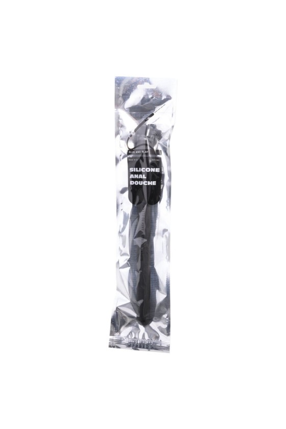 ALL BLACK - RIDGED SHOWER ANAL SILICONE 27 CM