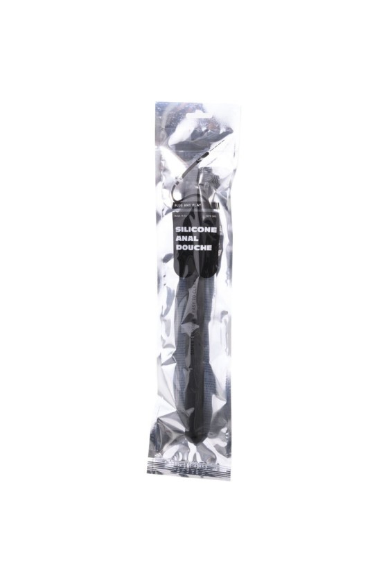 ALL BLACK - BEADED SHOWER ANAL SILICONE 27 CM