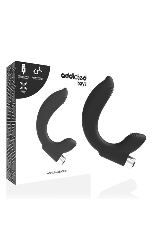 ADDICTED TOYS - VIBRADOR PROSTATICO RECARGABLE MODELO 7 - NEGRO