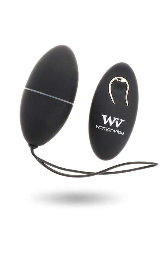 WOMANVIBE - ALSAN EGG TELECOMMANDE NOIR SILICONE NOIR