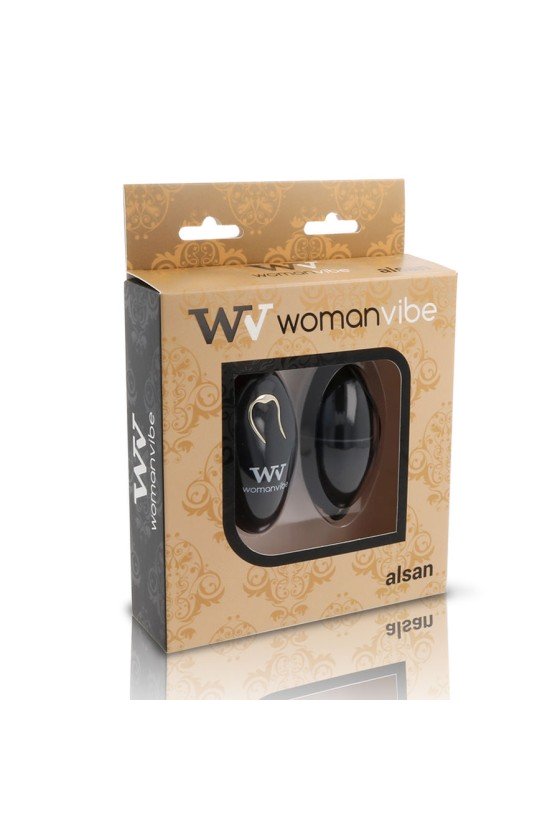 WOMANVIBE - ALSAN EGG REMOTE CONTROL BLACK SILICONE BLACK