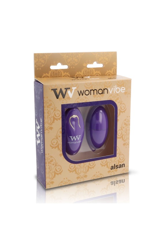 WOMANVIBE - ALSAN EGG TELECOMANDO SILICONE NERO VIOLA