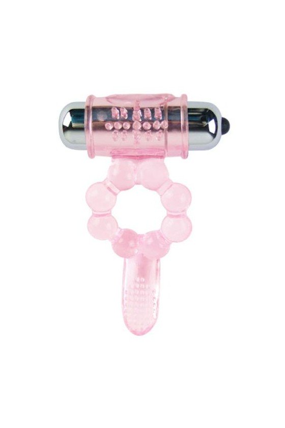 BAILE - ANNEAU SILICONE 10 RYTHMES DE LANGUE AVEC VIBRATION ROSE