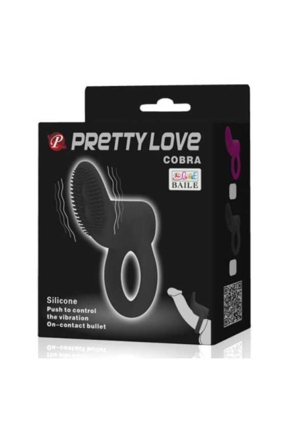 PRETTY LOVE - ANNEAU VIBRATEUR COBRA NOIR