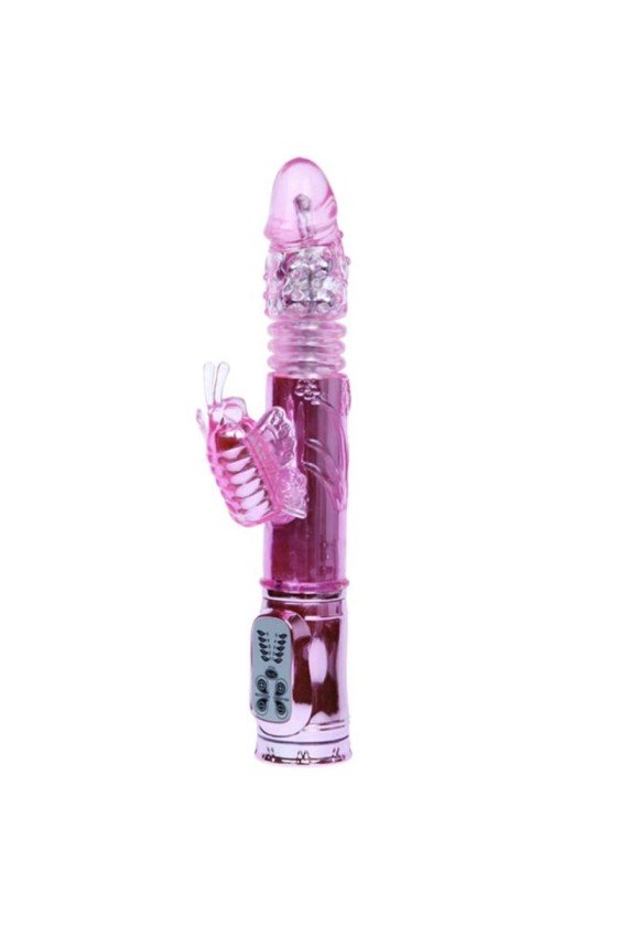 BAILE - VIBRADOR RECARGABLE CON ROTACIÓN Y ESTIMULADOR DE MARIPOSA PALTANTE