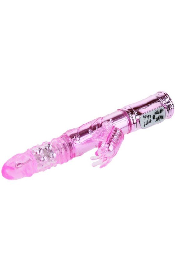 BAILE - VIBRADOR RECARGABLE CON ROTACIÓN Y ESTIMULADOR DE MARIPOSA PALTANTE