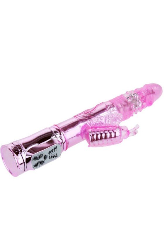 BAILE - VIBRADOR RECARGABLE CON ROTACIÓN Y ESTIMULADOR DE MARIPOSA PALTANTE