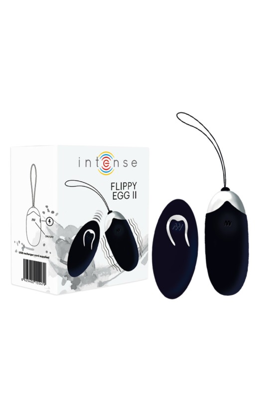 INTENSE - FLIPPY II  VIBRATING EGG WITH REMOTE CONTROL BLACK