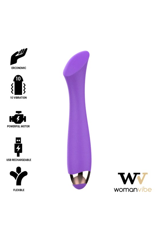 WOMANVIBE - VIBRADOR RECARREGÁVEL DE SILICONE MANDY "K" POINT