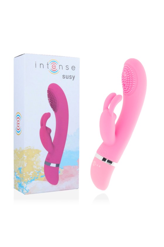 INTENSE - SUSY OSZILLIERENDER VIBRATOR AUS SILIKON KANINCHEN ROSA