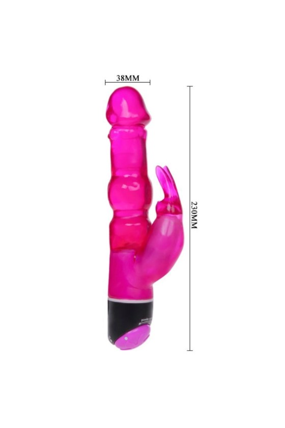 BAILE - WAVES OF PLEASURE FANTASY VIBRATOR WITH LILAC RABBIT 23 CM