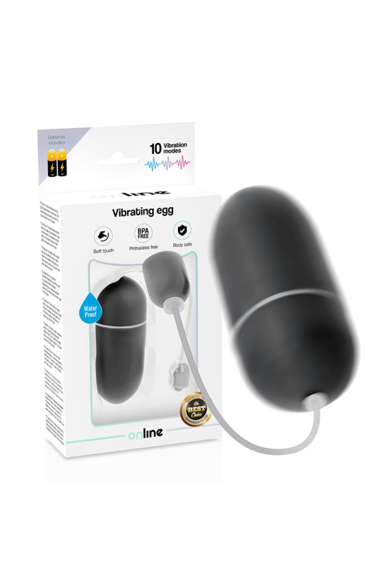 ONLINE - WATERPROOF VIBRATING EGG BLACK