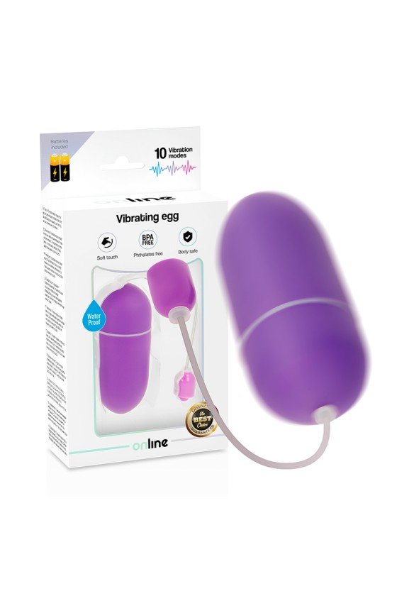 ONLINE - WATERPROOF VIBRATING EGG PURPLE