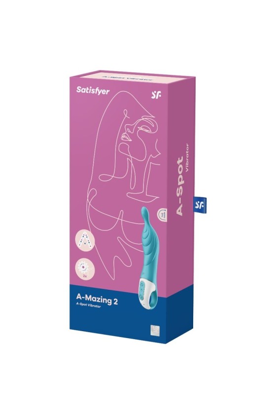 SATISFYER - INCRÍVEL VIBRADOR 2 ASPOT TURQUESA