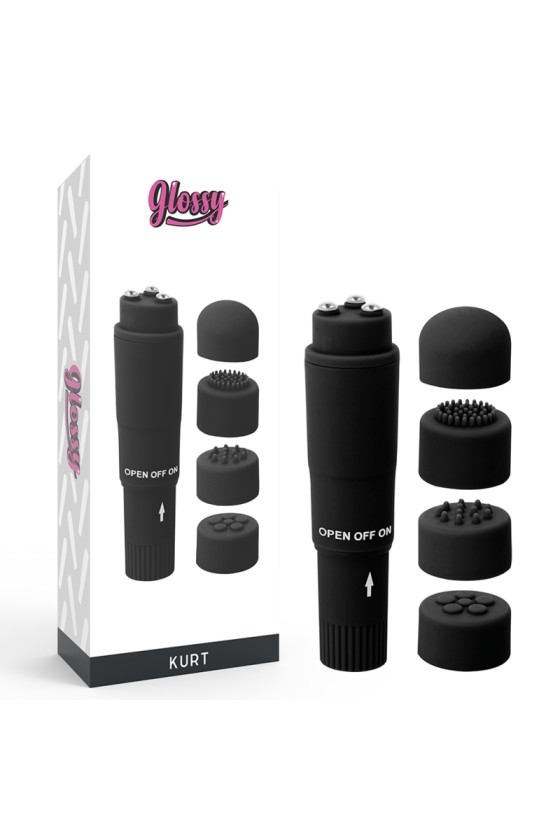 GLOSSY - KURT POCKET MASSAGER BLACK